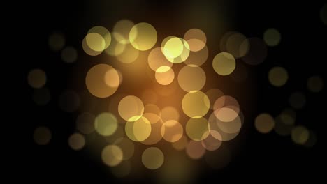 abstracto borroso festivo amarillo naranja luces bokeh movimiento animación 3d