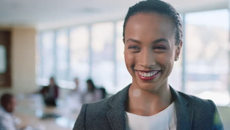 portrait mixed race business woman executive smiling looking confident female entrepreneur enjoying leadership proud manager in office boardroom 4k
