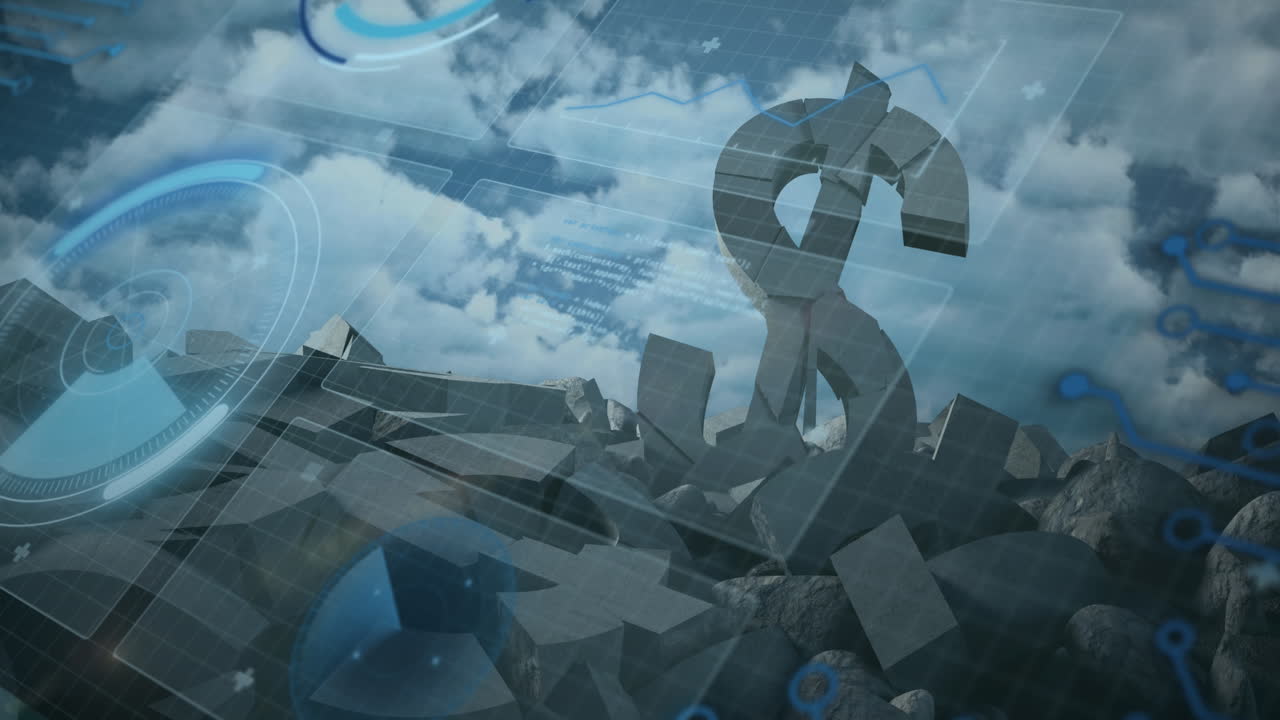 스 ⁇  스캔 및 달러 아이콘의 애니메이션