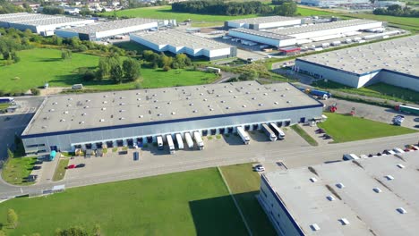 logistics park with warehouse