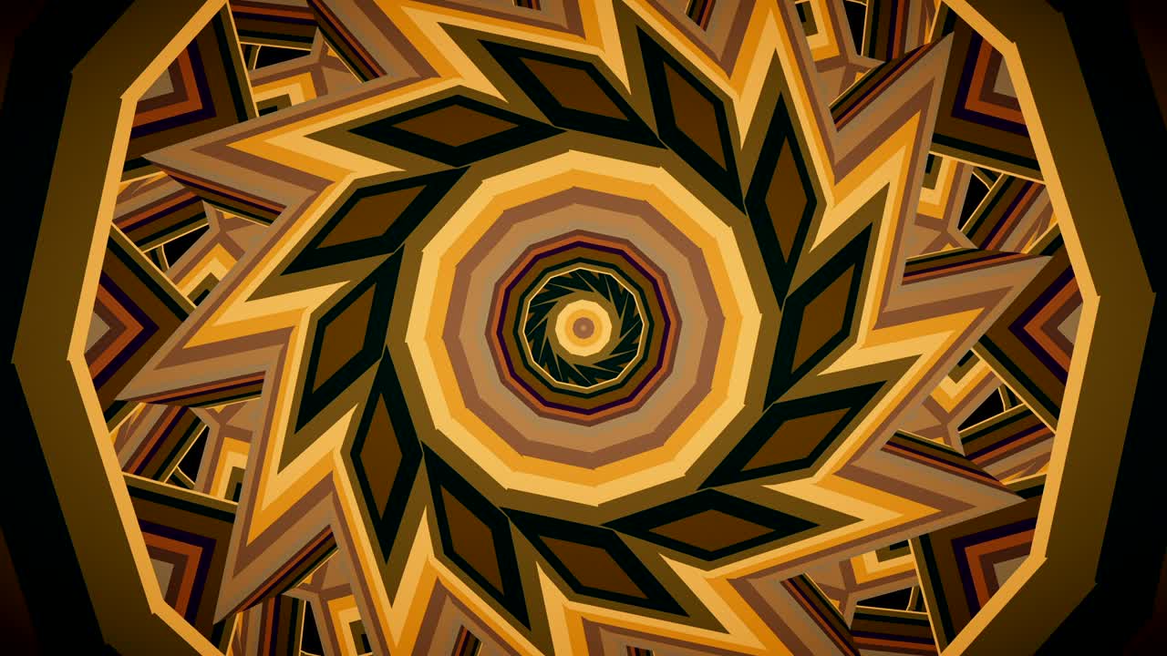 colorido caleidoscopio marrón cálido mandala sin costuras ornamento fractal para el yoga