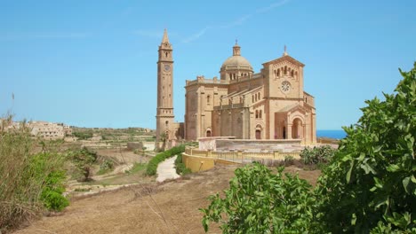 panoramic view of the majestic basilica of the blessed virgin of ta' pinu in malta