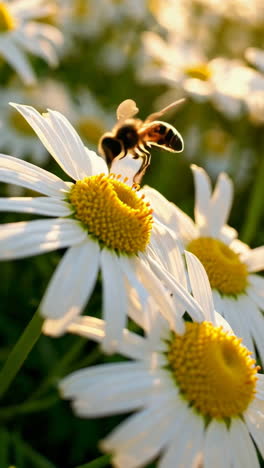 honeybee on a daisy