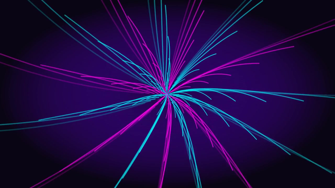 Abstract Motion Background with Glowing Blue and Purple Lines
