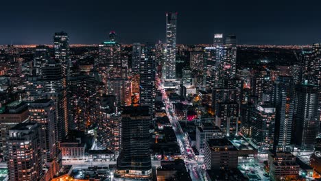 4k timelapse sequence of toronto, canada - toronto's skyline at night