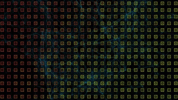Animation of network of connections over pattern