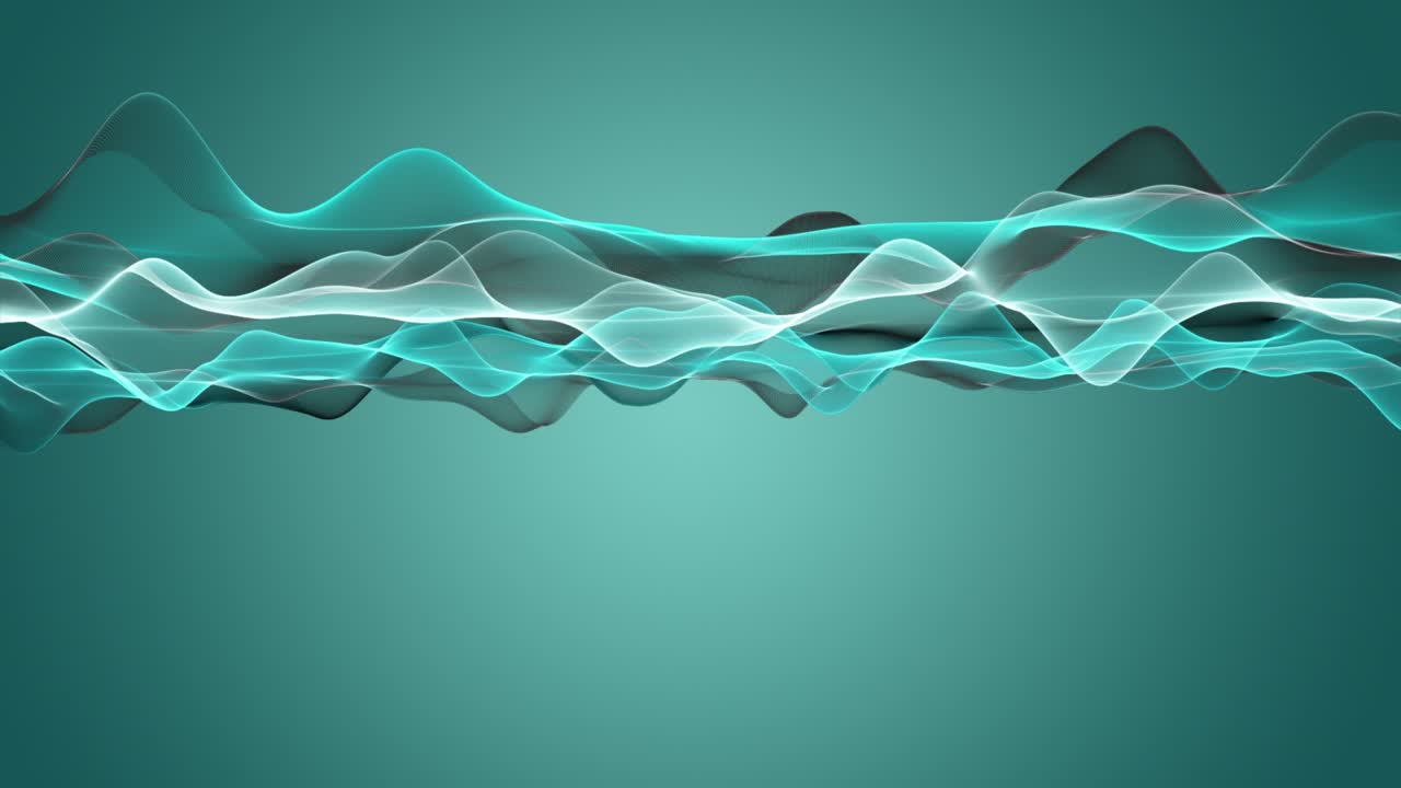 animación fantástica con objeto de onda de partículas en cámara lenta y espacio para texto, 4096x2304 bucle 4k