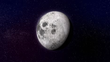 animation of moon in black space