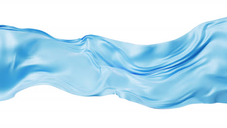 smooth blue wave cloth background with alpha channel, 3d rendering.