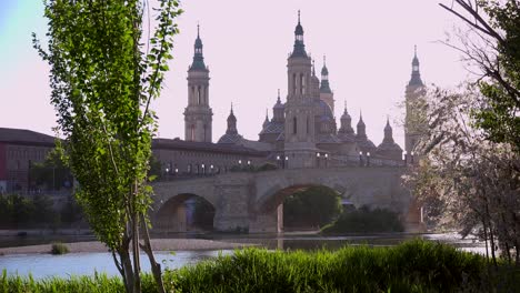 a classic and beautiful catholic church in zaragoza spain