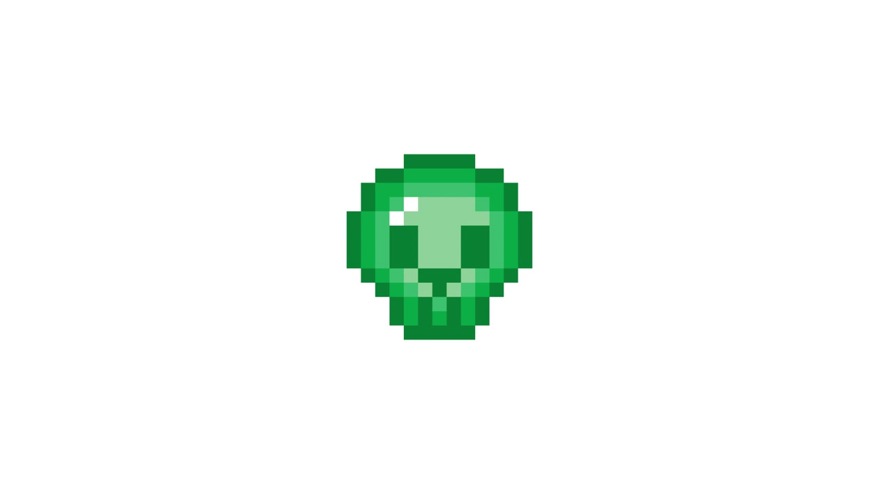 Pixel Art Pop-up Mini Ikon Animation med kranium (5).mov