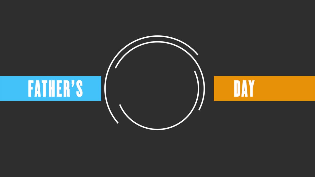 노란색과 파란색 선으로 아버지의 날