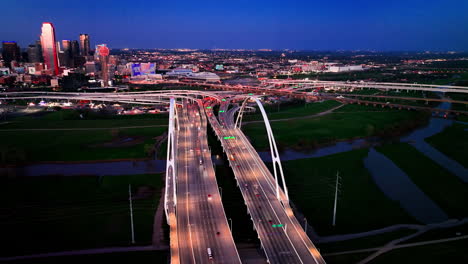 margaret mcdermott bridge and the highway in dallas