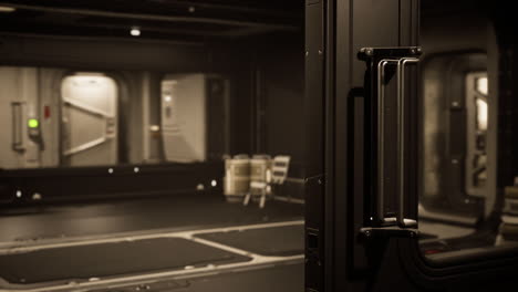 exploring the interior of a space station habitat designed for astronauts
