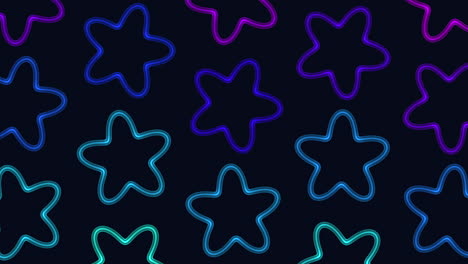 vibrant neon star pattern on black background - bright and eye-catching design