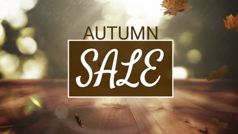 digitally generated video of autumn sale 4k