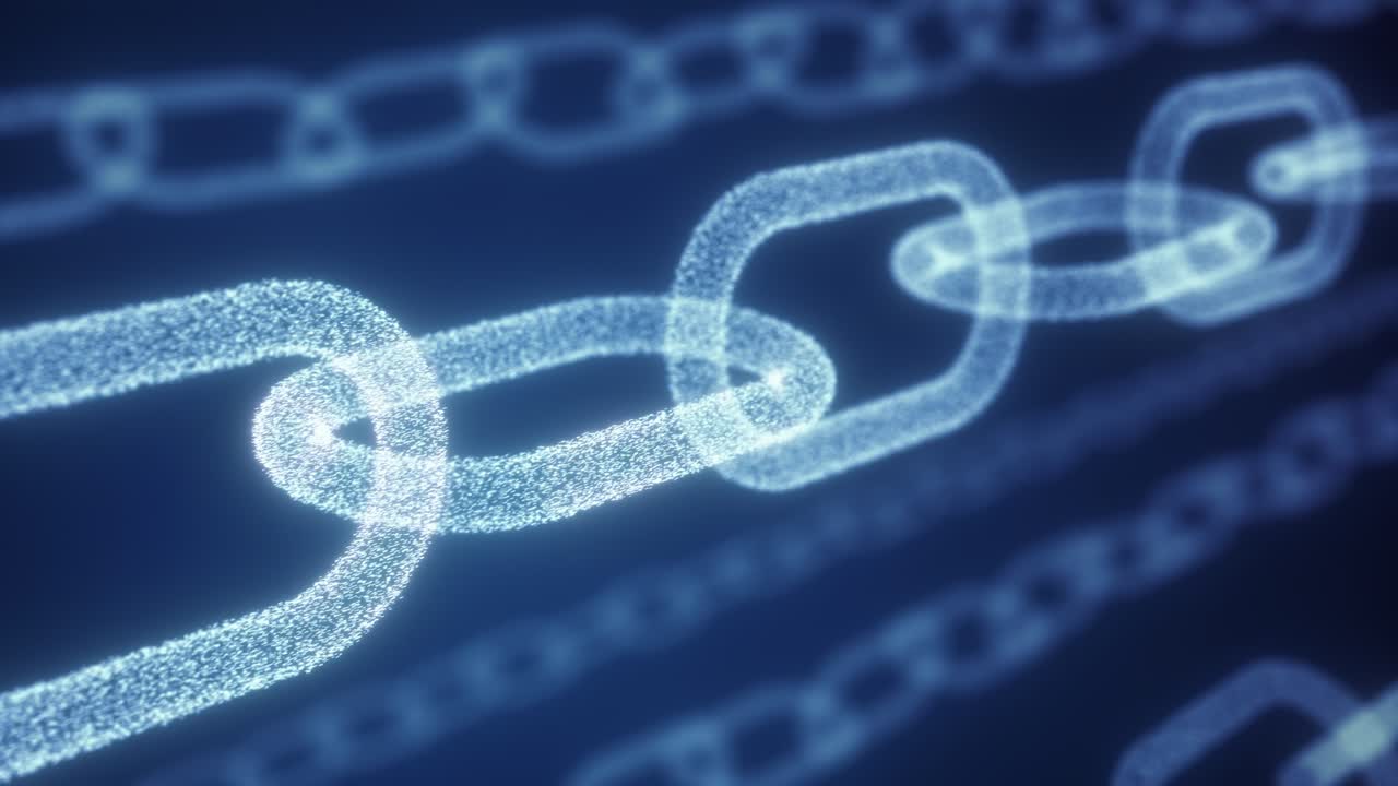 cadena digital hecha con datos binarios que representan criptomoneda bucle sin costuras