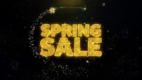 spring sale advertisement with fireworks