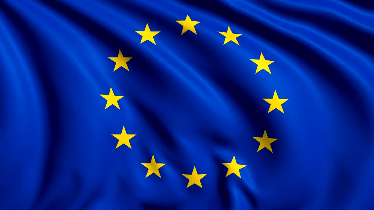 bandeira da união europeia (em looping)