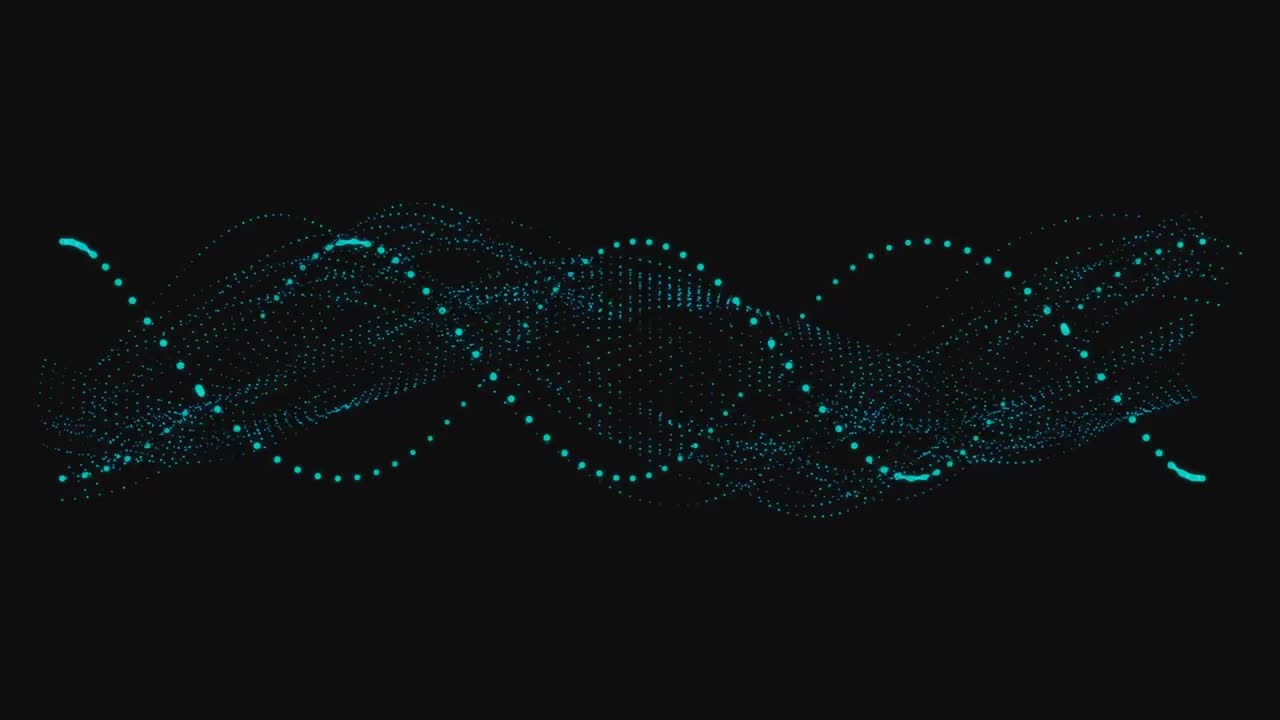 Animation of fight text over green spinning dna strand