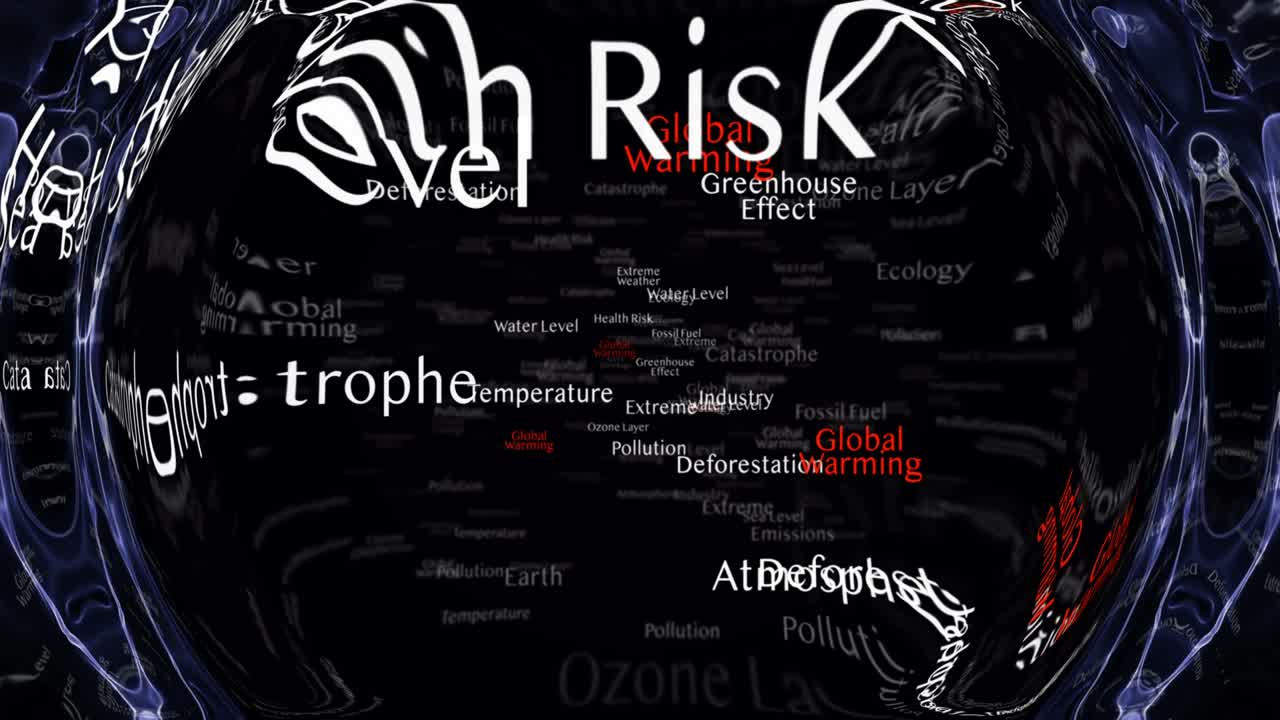 calentamiento global palabras clave animación, fondo, bucle