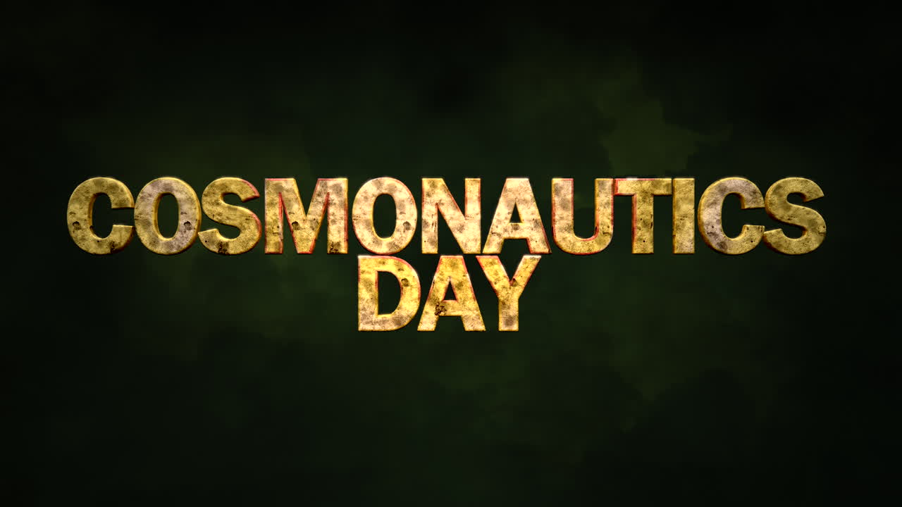 día de cosmonautica con niebla verde oscuro en la galaxia