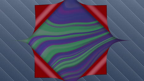 animación de líneas azules sobre un fondo en movimiento de colores