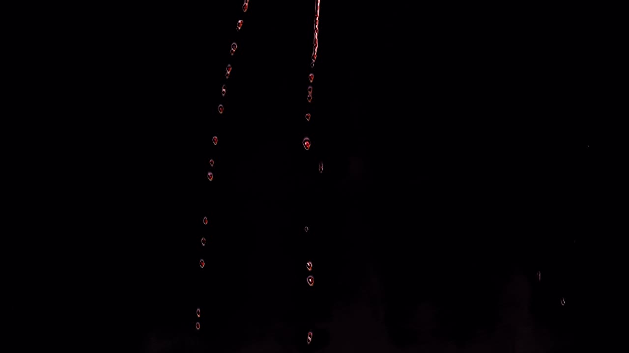 알파 캔넬을 가진 혈액 스플래터의 크로마 키 효과