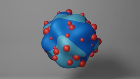 추상적인 파란 액체 모양과 은 거품을 재구성하고 변형합니다. 3d 렌더링 크리에이티브 객체 애니메이션