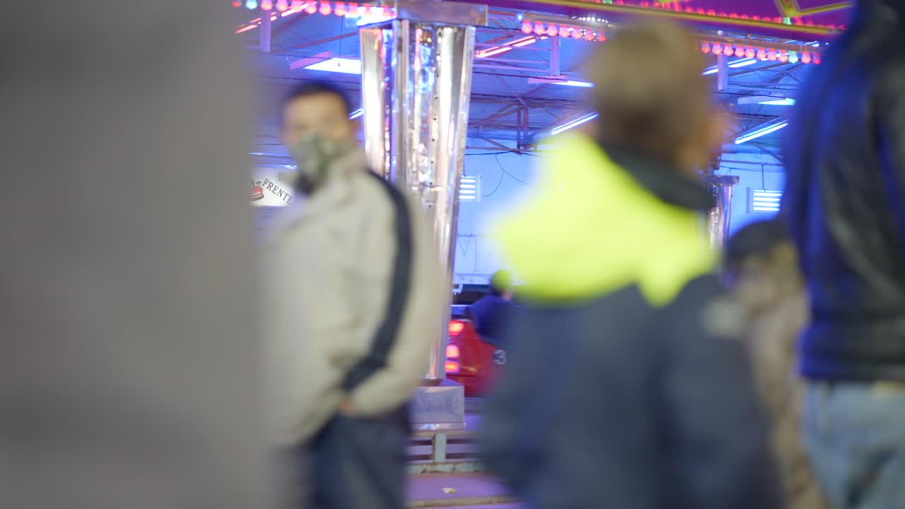Bumper Cars at Night Carnival