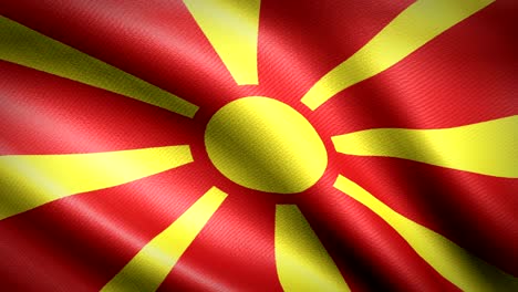 macedonia flag. seamless looping animation. 4k high definition video