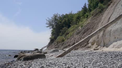 Chalk Cliffs on Ruegen Rügen in Germany, Mecklemburg Vorpommern on a beautiful sunny day. Vacation in Europe.
