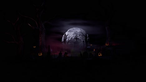 animación de fondo de la noche de halloween, video en 4k