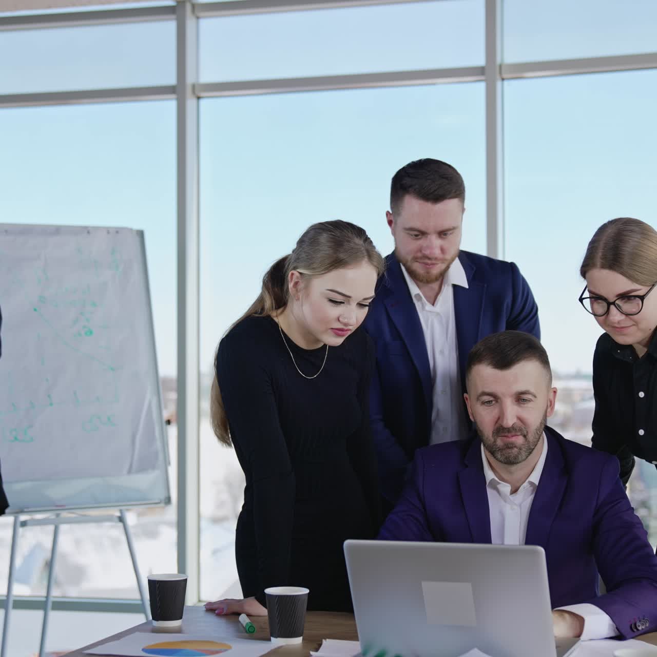 Professional modern office discussion. Business meeting in modern office