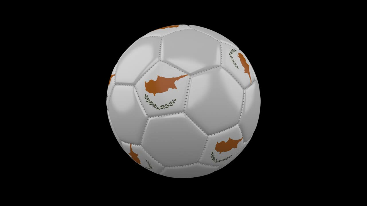 pelota de fútbol con bandera de chipre, bucle alfa