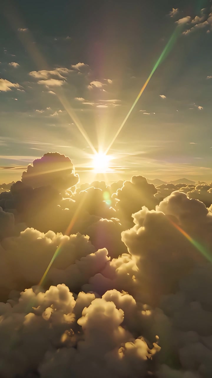 Sfondo per Adorazione 4K: Croce Cristiana e Luce Celeste