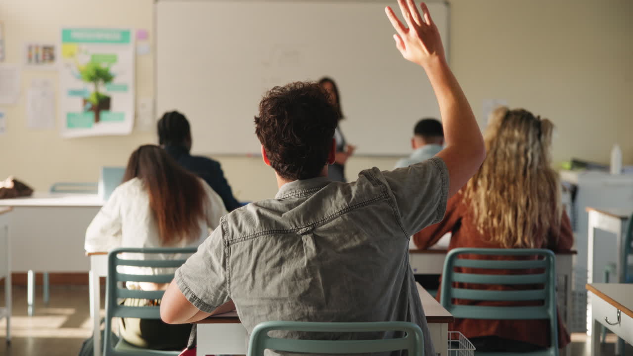 Students in a classroom learning