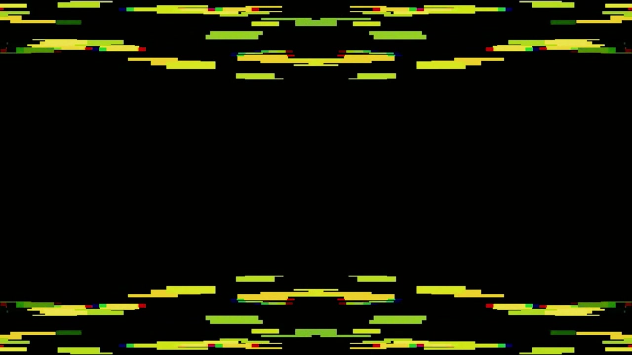 Effetto glitch digitale astratto con barre geometriche in movimento