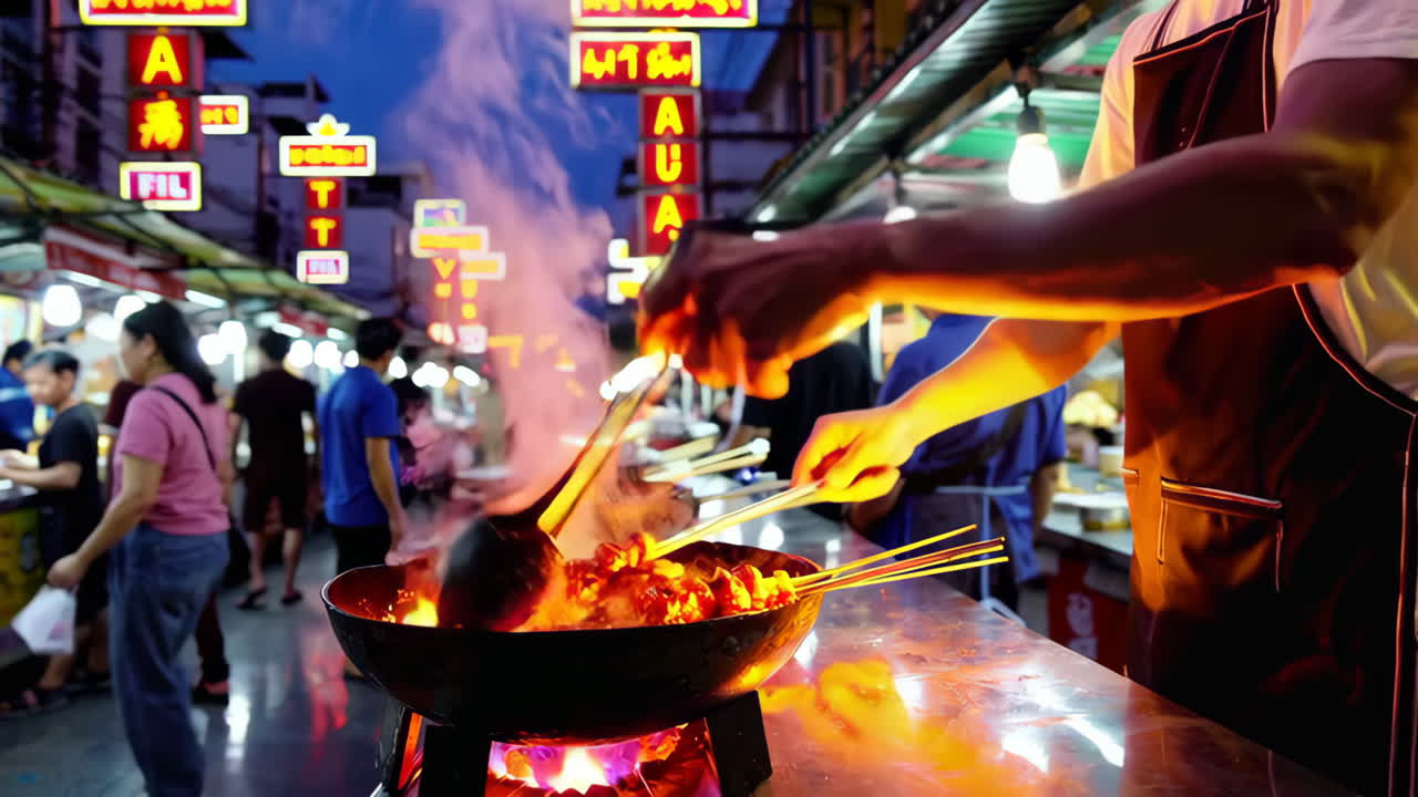 Night Market Street Food in Thailand