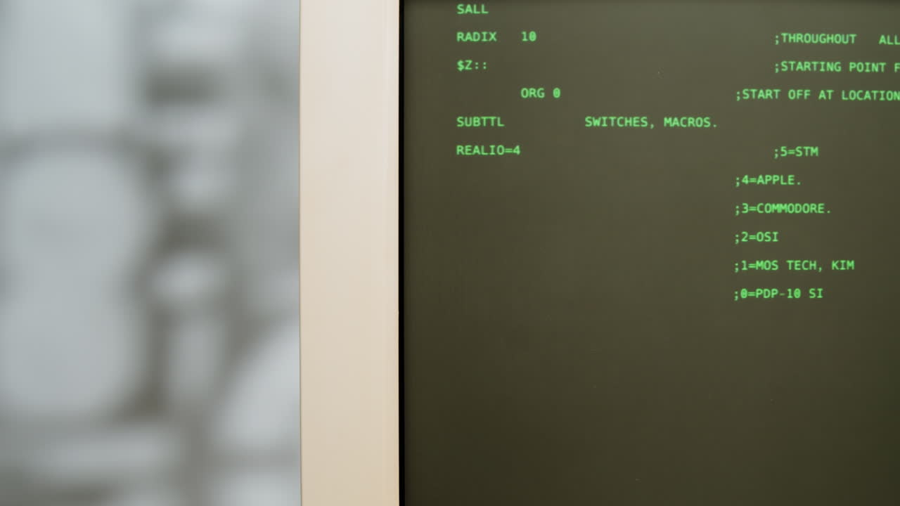 Vintage Computer Terminal Screen