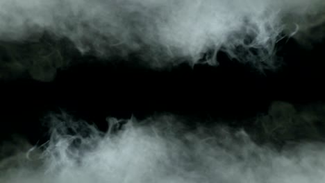nubes de niebla y humo