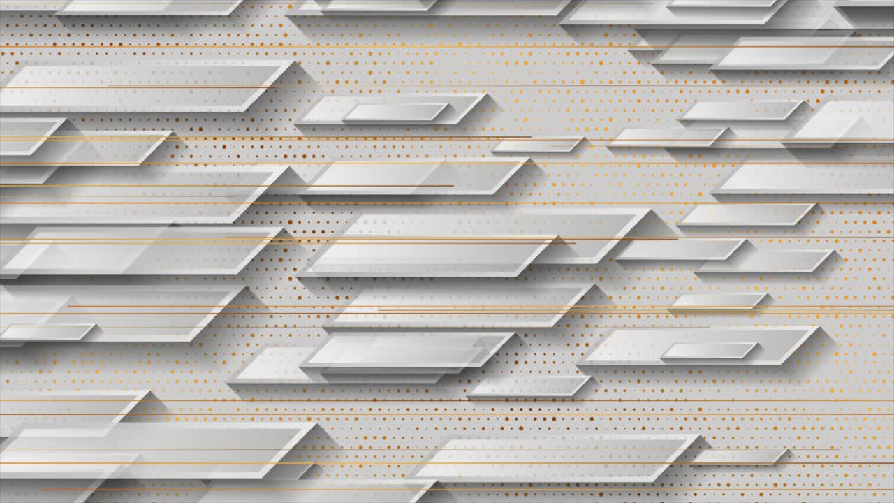Grey and bronze abstract tech geometric motion background