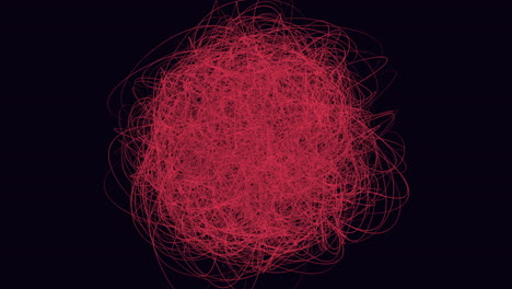 esfera roja brillante en la galaxia oscura