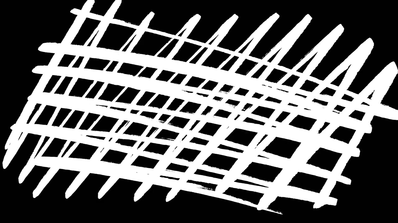 Abstract Hand-Drawn White Scribble Pattern on Black Background