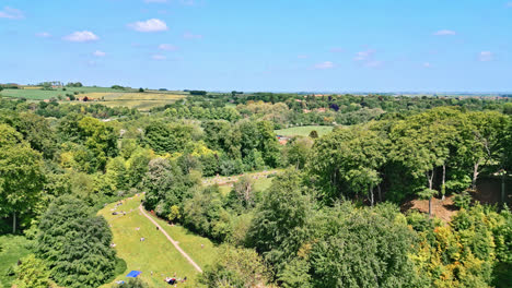 Ein-Britischer-Landschaftspark,-Von-Der-Drohne-Aus-Gesehen