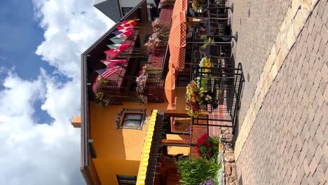 walking through the streets of vail, colorado.