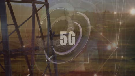 Animation-of-5g-text-over-pylons