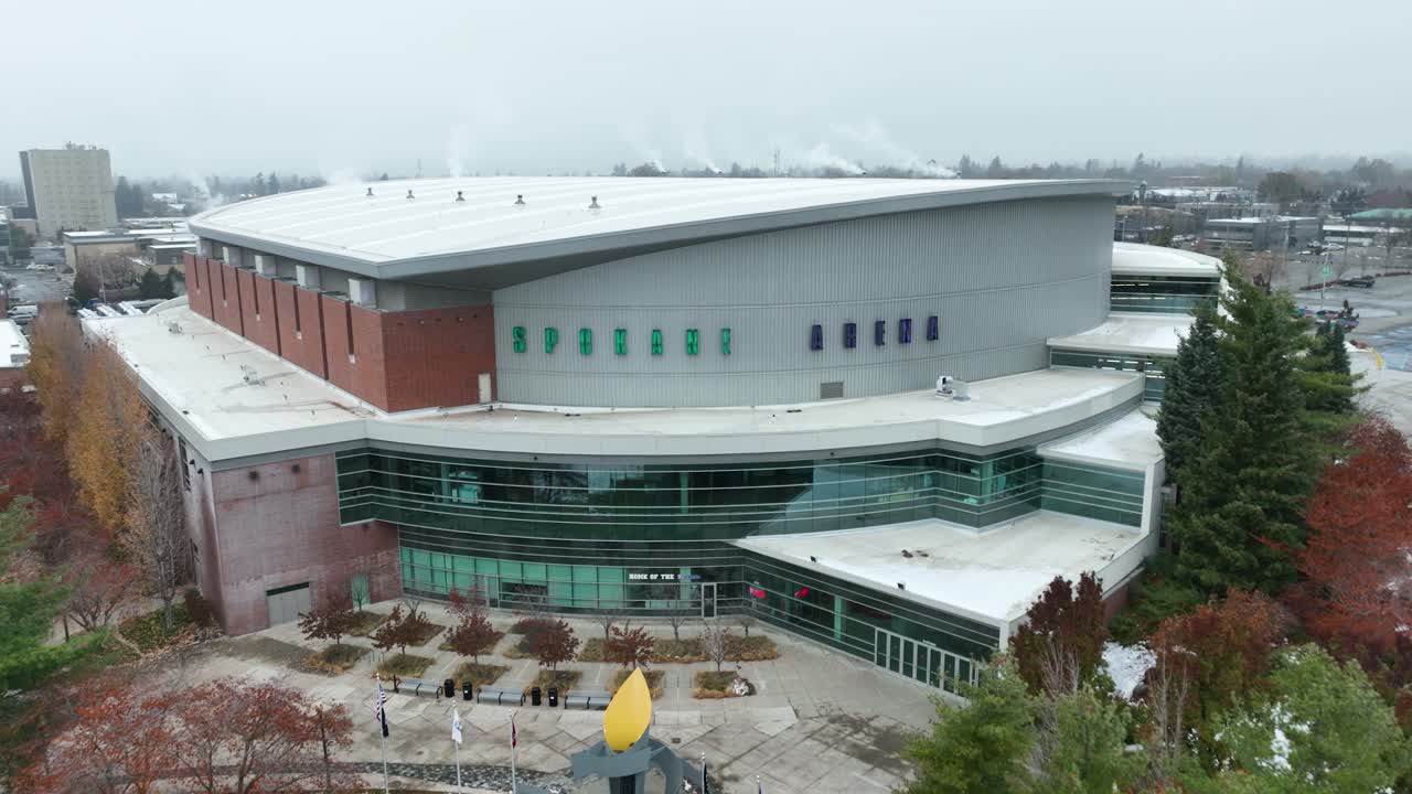 워싱턴 주 스포캔 경기장에서 드론으로 촬영
