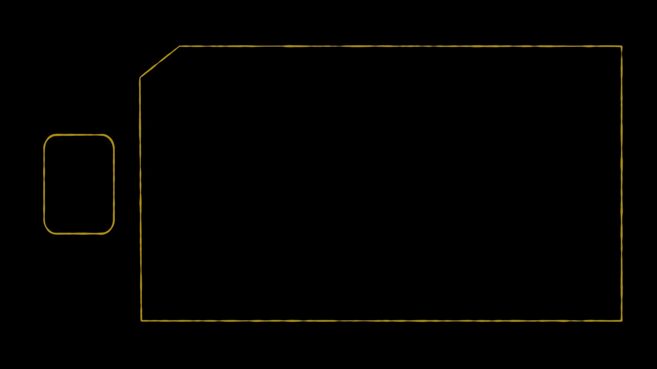 Icône animée de contour de batterie jaune sur fond noir