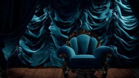 luxurious-theater-curtain-stage-with-chair